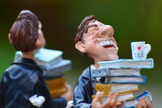 官僚作风，文件，税务顾问，无花果，滑稽，办公室