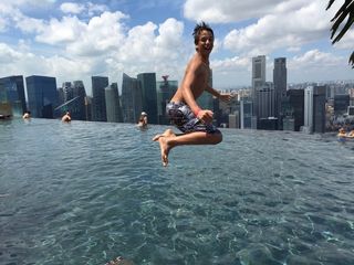 跳，新加坡，Marinabaysands，儿童