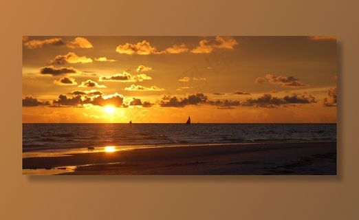 日落，午睡钥匙，佛罗里达，海，海滩，海岸