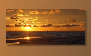 日落，午睡钥匙，佛罗里达，海，海滩，海岸