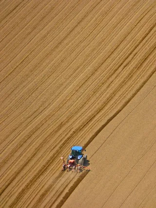 拖拉机，耕作，田野，农业，耕种