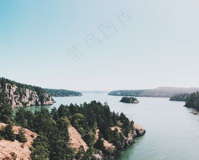 湖，意见，海岸线，岸，岩石，景观，性质