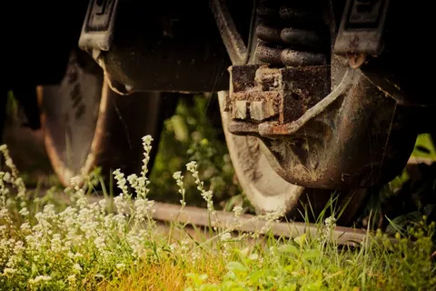 车轮，铁锈，老，金属，车轮，铁路，钢