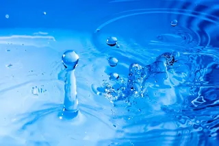 水，蓝色，水滴，水滴，涟漪，飞溅