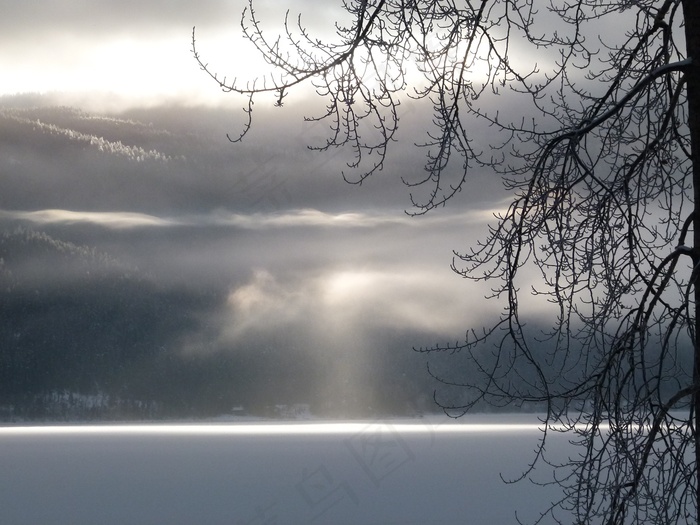 卡尼姆，湖，不列颠哥伦比亚省，加拿大，风光