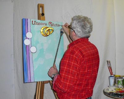 剧本画家，结婚礼物，帆布