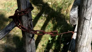 门锁，老，链，酿酒，国家，门，木