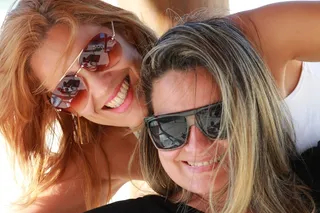 姐妹，美丽的女人，女性，女人，头发