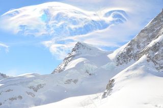瑞士人，山顶，怀特山，雪山