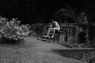 法国，留尼汪岛，花园，石头楼梯