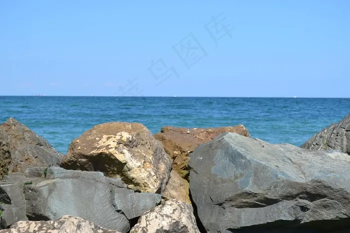 海，岩石，自然，天空，海滩，景观，夏天