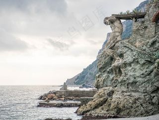 五渔村，意大利，岩，雕刻，悬崖