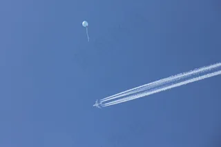 天空，蓝色，飞机，传单，气球