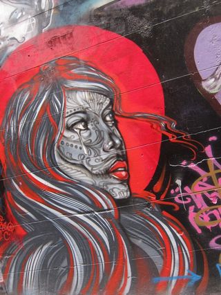 涂鸦，壁画，墨尔本，墙，绘画，故意破坏