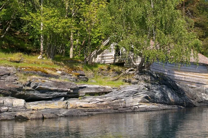 挪威，Fjordlandschaft，山，景观，自然