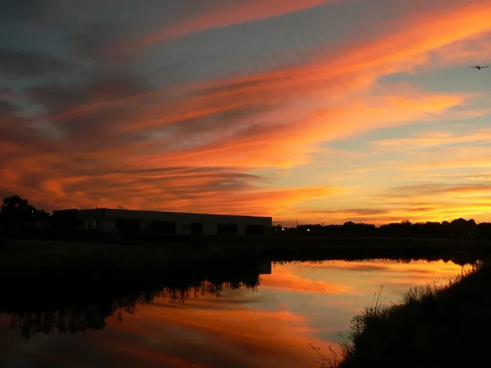 日落，云，风景，视图，背景，阳光