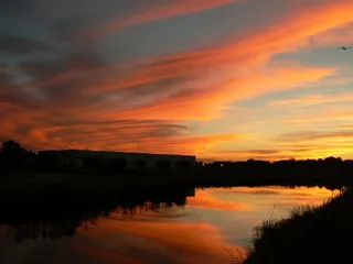 日落，云，风景，视图，背景，阳光