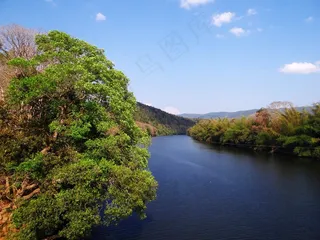 Gangavali河，绿色植物，西高止山脉，印度，水