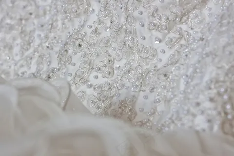 婚礼，礼服，白色，宏