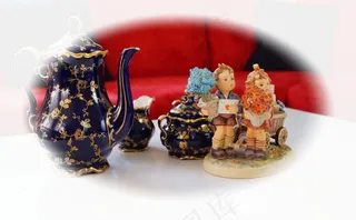 瓷器，情书，咖啡摆放