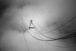 索道，绳索，电缆，电梯，山，高，索道