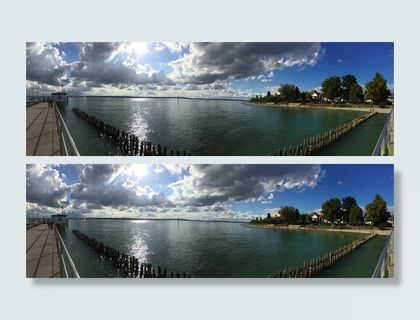 哈格瑙，博登湖，全景，湖，银行，太阳