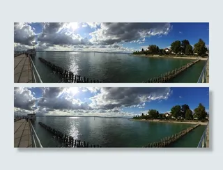 哈格瑙，博登湖，全景，湖，银行，太阳