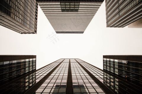 roofgroove,居民楼,建筑,墙,笼子,透视的低角度视图