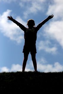 快乐，云彩，孩子