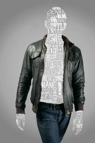 剪影，抽象，时尚，风格，蓝色，牛仔裤