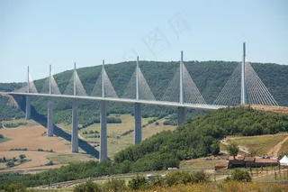 米洛高架桥，夏天，假期，法国