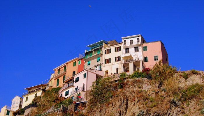 房屋，颜色，多彩，岩石，山，Manarola
