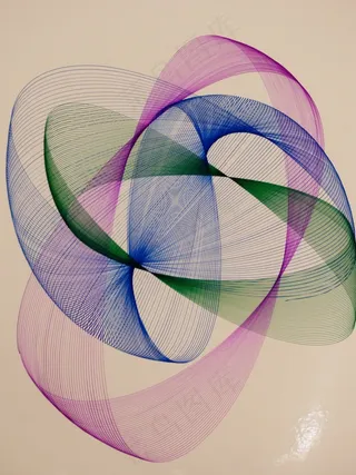 艺术，图稿，多彩，线，蓝色，绿色，紫色