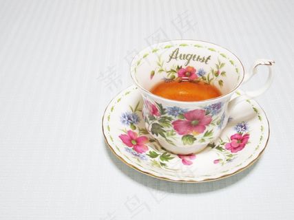 下午茶时间，杯，8月，饮料