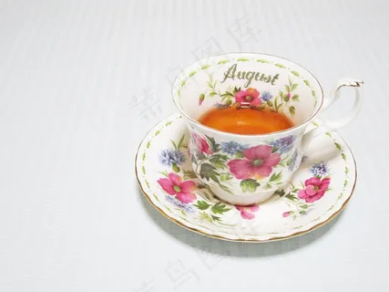 下午茶时间，杯，8月，饮料