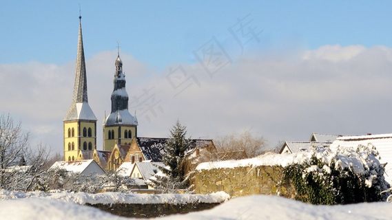 Lemgo，教堂，冬天