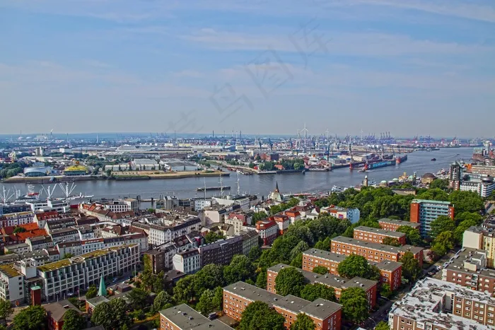 汉堡，港口，易北河，Landungsbrücken，船舶