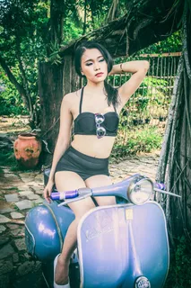 女孩,女子,模式,构成,夏天,助力车,Vespa 女孩,女子,模式,构成,夏天,助力车,Vespa