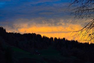 森林，大自然，天空，景观，暮光之城，云