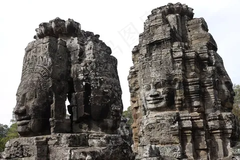 柬埔寨，暹粒，吴哥窟，巴戎，巴戎寺