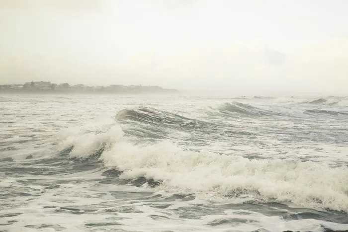 水，波，地平线，雾，有雾，湿，海洋，沧海