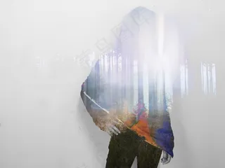 人像，摄影，节奏，树林，人体轮廓