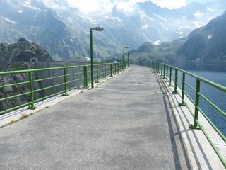 大坝，能源发电，水库，山脉，巨大