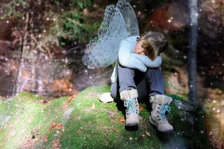 儿童，女孩，翅膀，森林，童话故事，费用