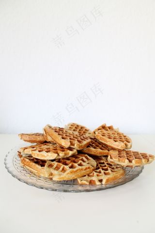 华夫饼，心，食品，糕点，甜点，甜菜