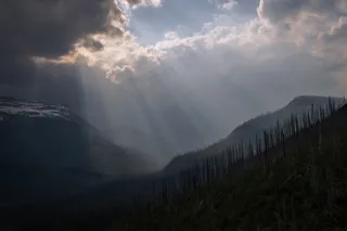 山，景观，云，光，太阳，阳光