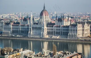 匈牙利，议会，布达佩斯，河，多瑙河，建筑