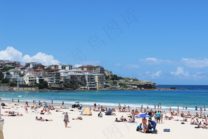 大海，沙滩，澳大利亚，悉尼，邦迪海滩