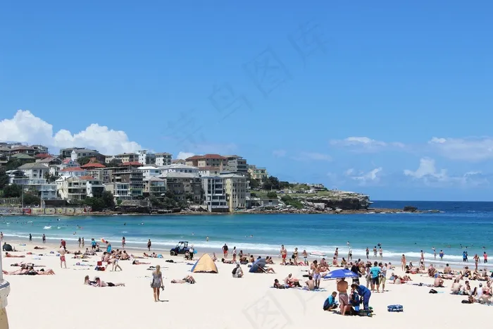 大海，沙滩，澳大利亚，悉尼，邦迪海滩