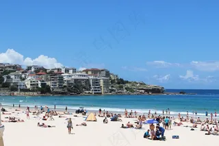 大海，沙滩，澳大利亚，悉尼，邦迪海滩